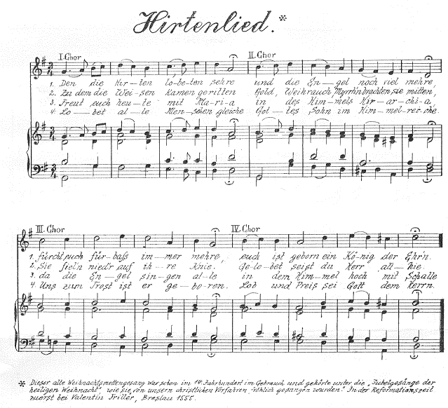 Hirtenlied - Noten